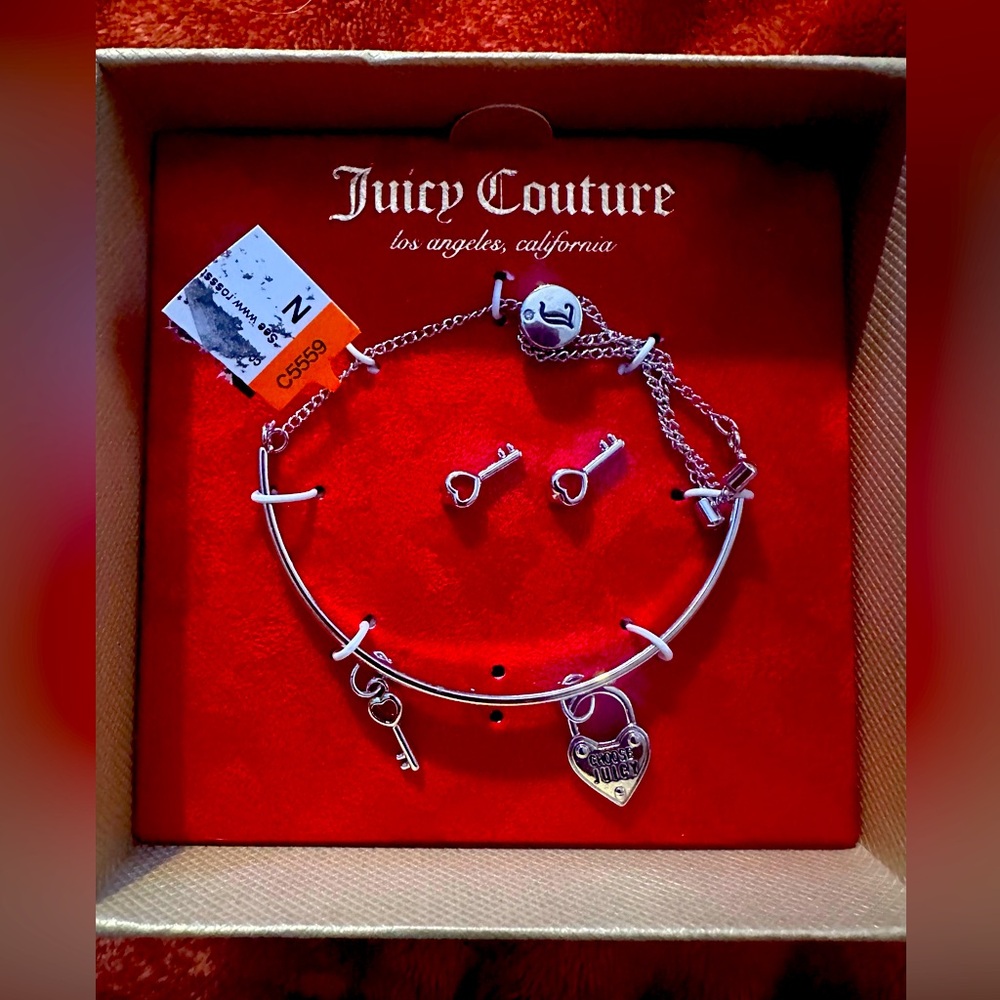 Juicy couture bracelet & earrings